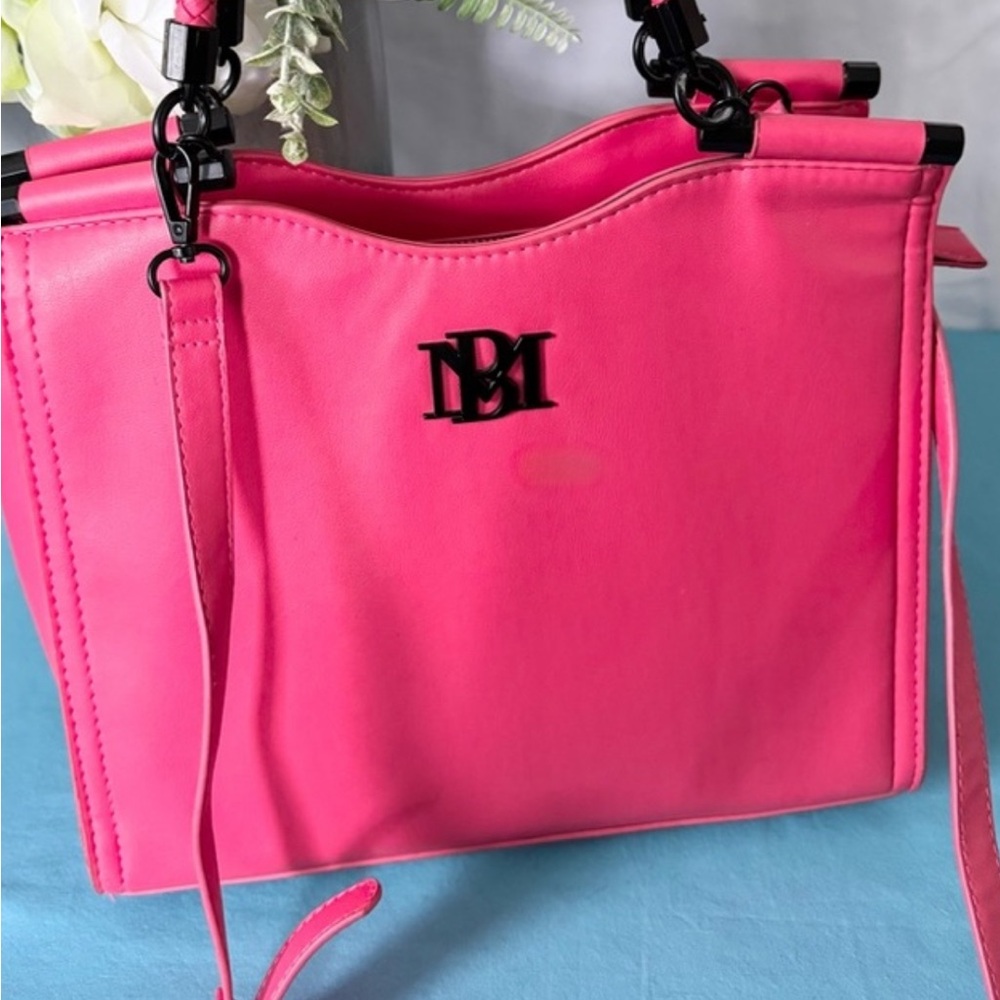 Badgley Mischka Fuchsia Tote with Braided Handles